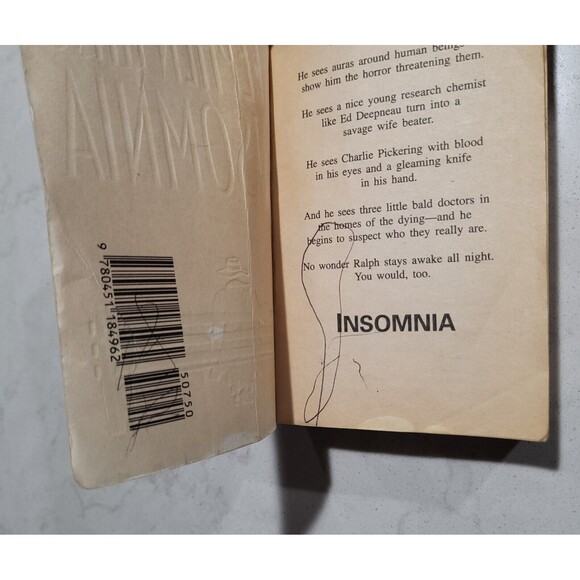 Insomnia by Stephen King 1995 True 1st Edition 1st Printing By Signet Pub. EUC - Picture 5 of 9